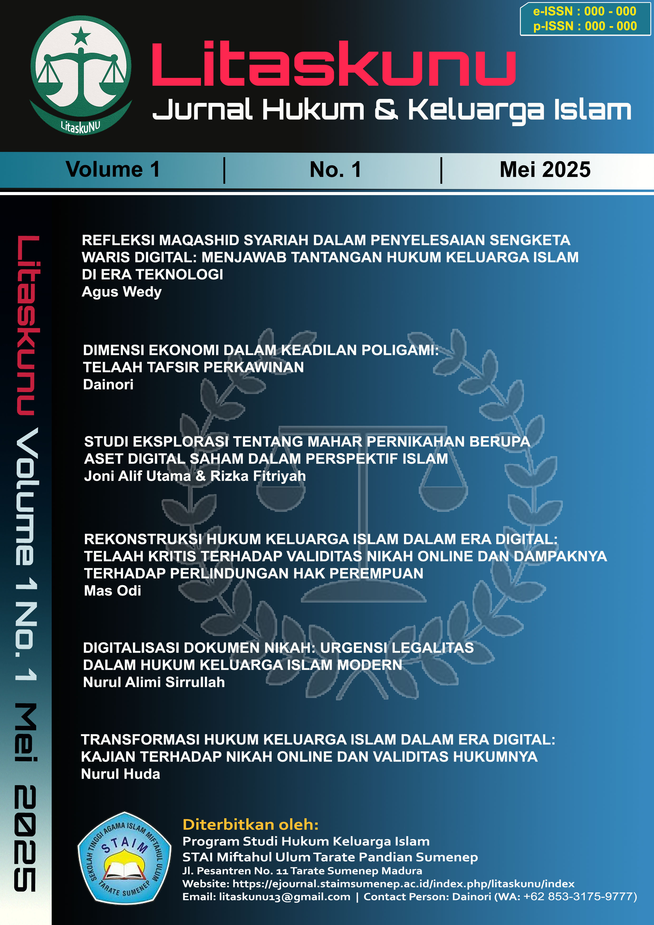 View Vol. 1 No. 1 Mei (2025): Listaskunu: Jurnal Hukum Keluarga Islam